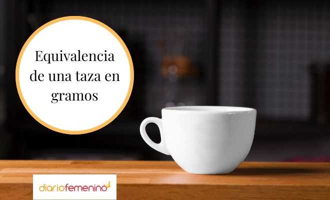 ¿Cuál es la medida de una taza en gramos?