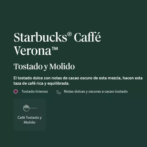 Características del café molido de Starbucks